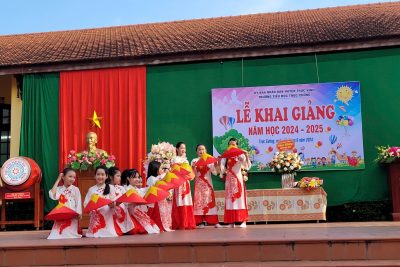 Trường Tiểu học Trực Cường tưng bừng khai giảng năm học mới 2024-2025